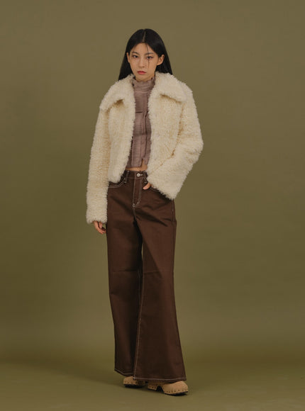 Faux Fur Cropped Jacket J6