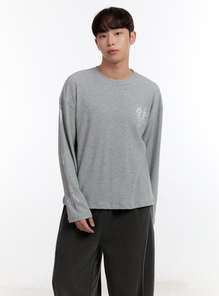 Men's Skeleton Graphic Long Sleeve Top IA504
