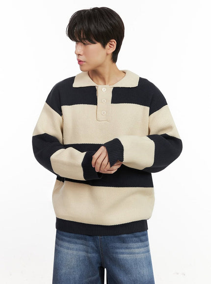 mens-stripe-buttoned-collar-sweater-ij517