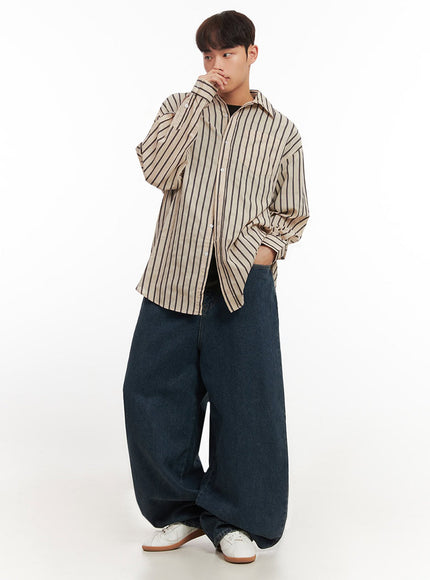 Men's Oversized Baggy Jeans (Dark Blue) IF521