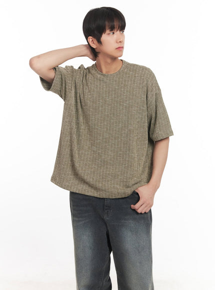 Men's Ribbed Crewneck Tee IA511