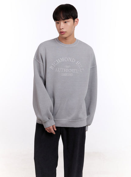 Men's Embroidered Crew Neck Sweatshirt IM512