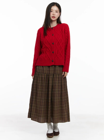 plaid-frill-maxi-skirt-cj506