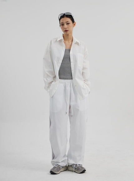 Drawstring Baggy Track Pants CF308