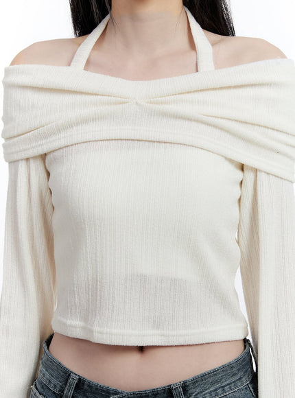 long-sleeve-off-shoulder-halter-crop-top-cj520