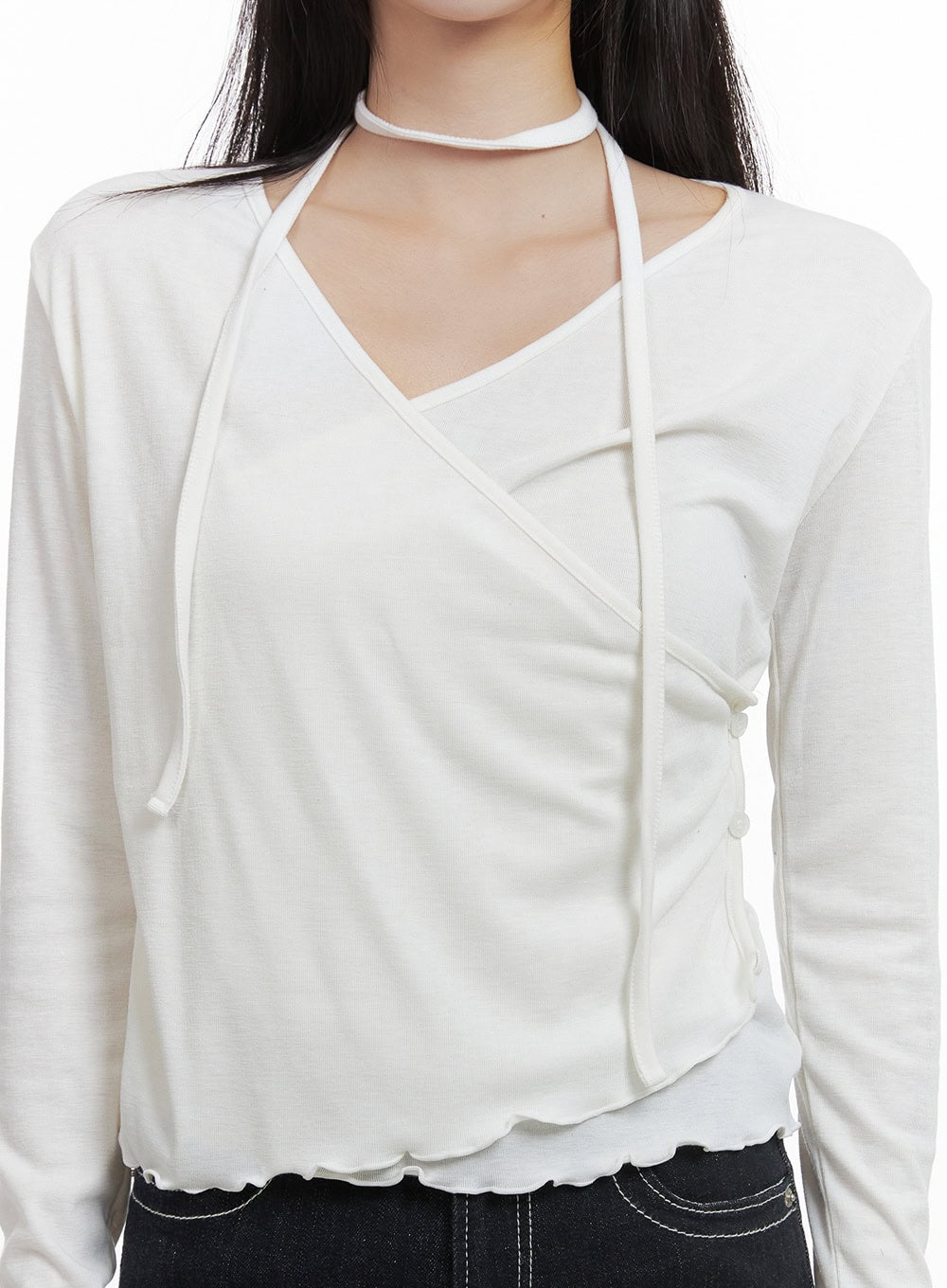 elegant-buttoned-wrap-long-sleeve-top-cs430