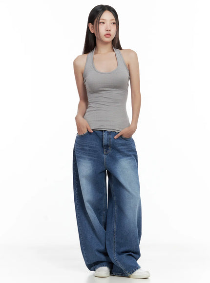 striped-slim-fit-halter-tank-top-cl509