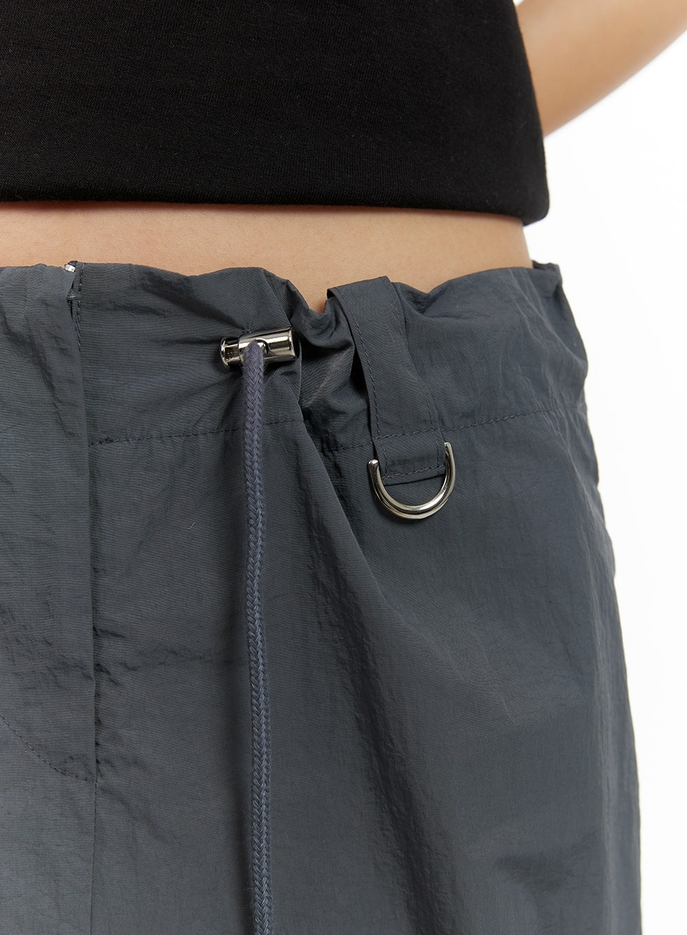 drawstring-cargo-maxi-skirt-cm422