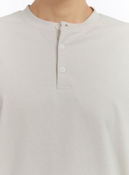 Men's Half-Buttoned Long-Sleeve T-Shirt IF528
