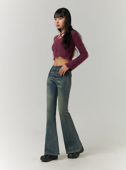 low-waist-buckle-flared-denim-jeans-cj419