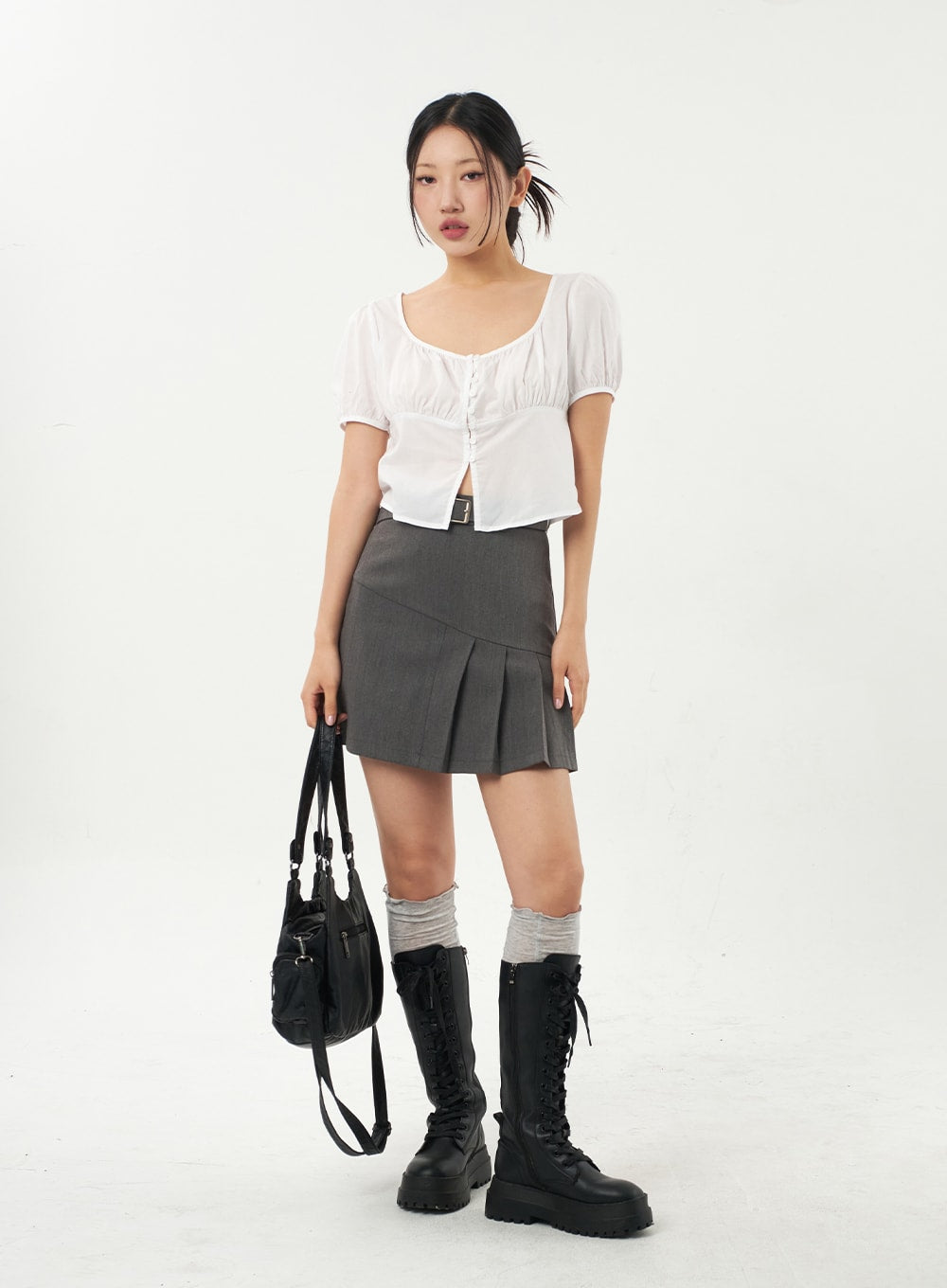 Mini Skirt With Belt CA325