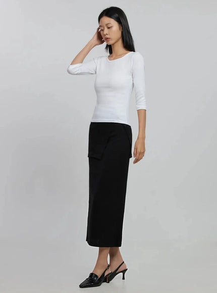 Wrap Maxi Skirt ID516