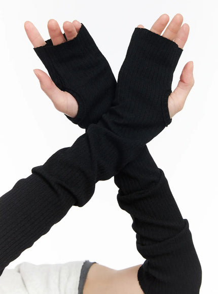 Black Fingerless Hand Warmers CM519