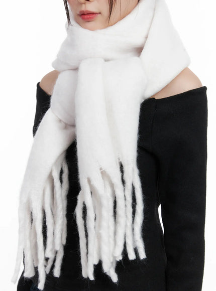 Fringed Solid Scarf IN513