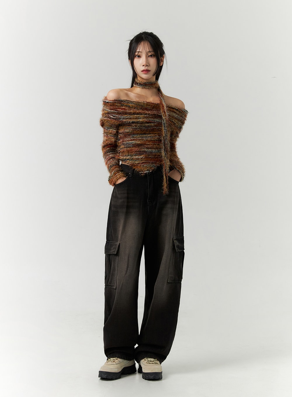 asymmetrical-off-shoulder-knit-sweater-with-scarf-cn320