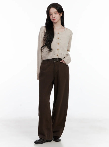 Cozy Fleece Wide-Leg Pants CN526