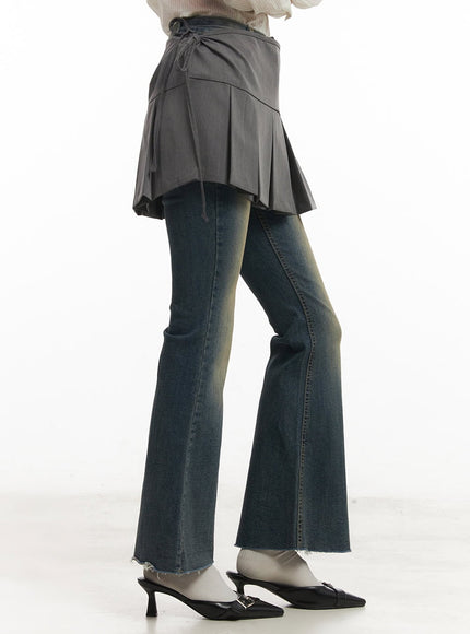 Pleated Wrap Mini Skirt CM504