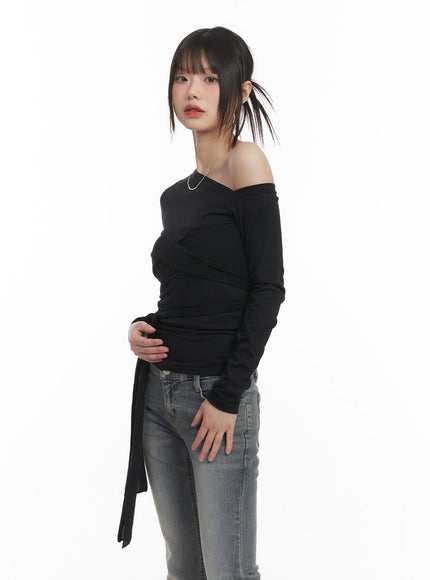 Wrap Asymmetric Slim-Fit Top CF518