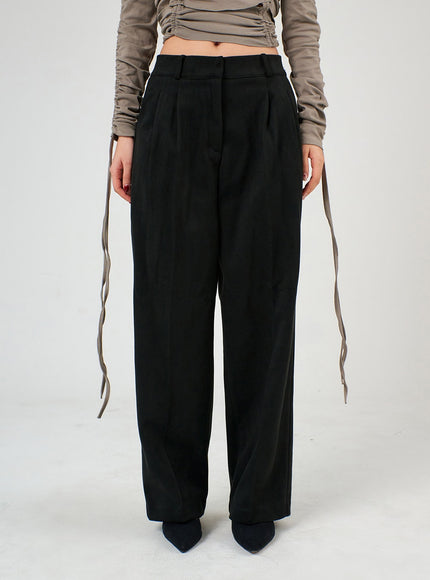 high-waist-tailored-pants-ij403 / Black