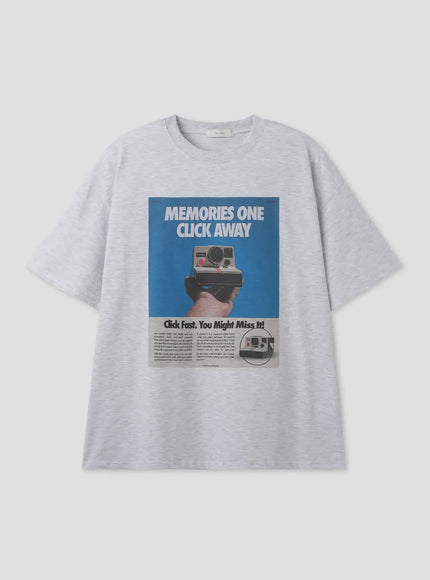 Polaroid Print Graphic T-Shirt IL516