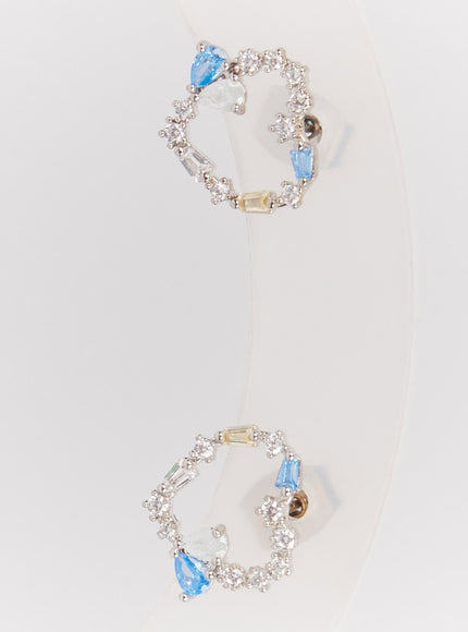 sapphire-blue-cubic-earrings-im528 / Silver