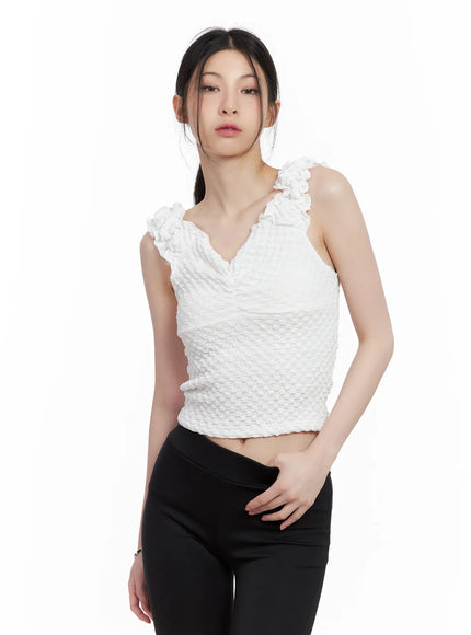 shirred-sweetheart-sleeveless-top-cl501