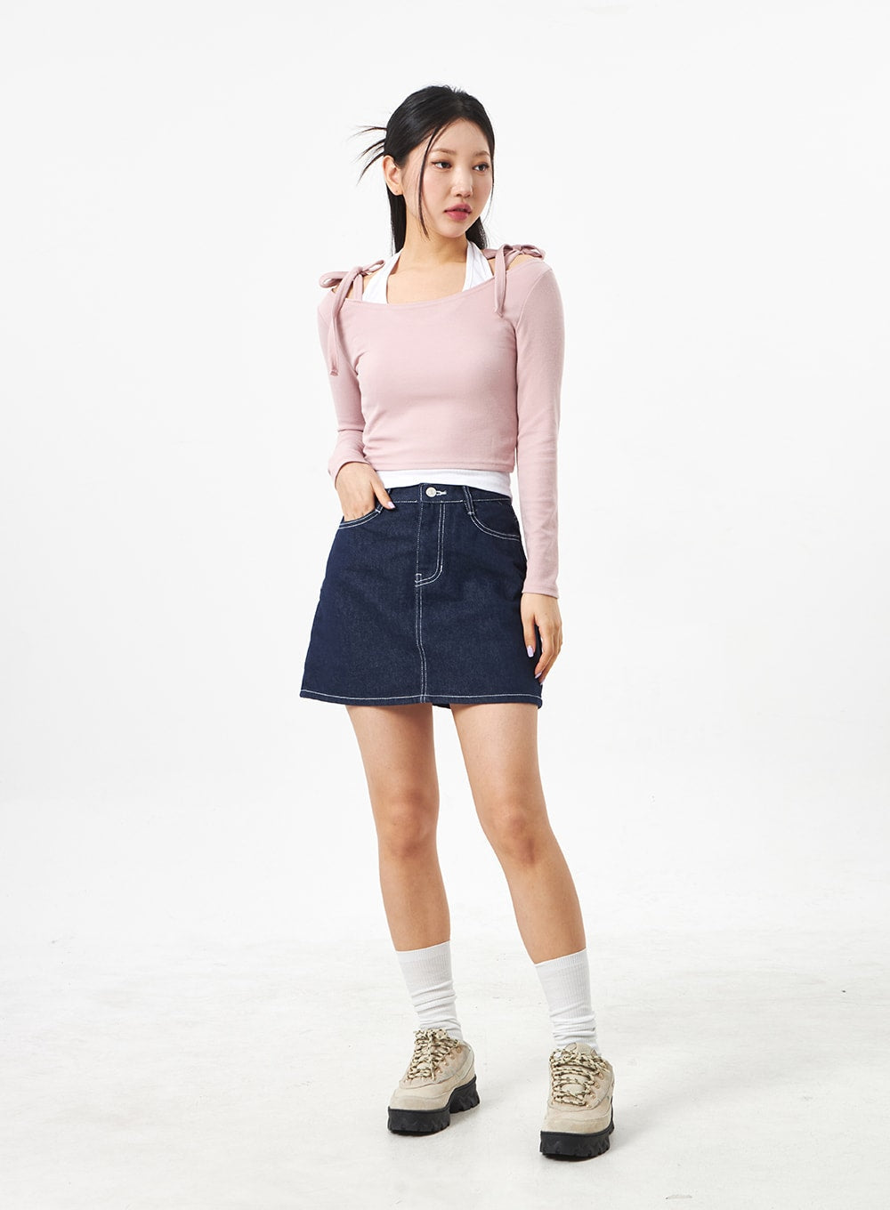 Ribbon Cropped Top CA306