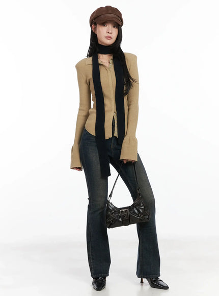 Button-Up Knit Shirt CD502