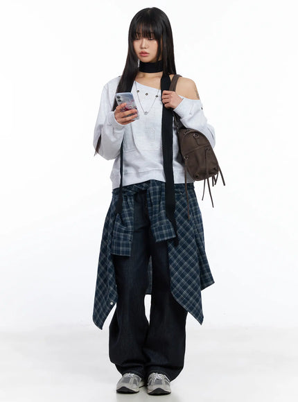 Textured Long Thin Scarf CF504