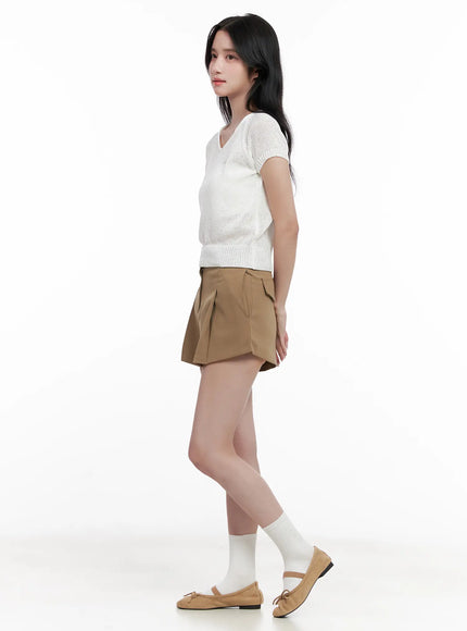 pleated-high-waist-shorts-cl515