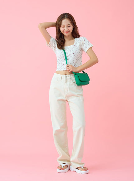 Basic Semi Wide Cotten Pants BG04
