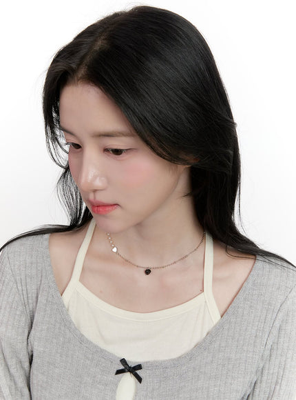 Black Heart Necklace CF528