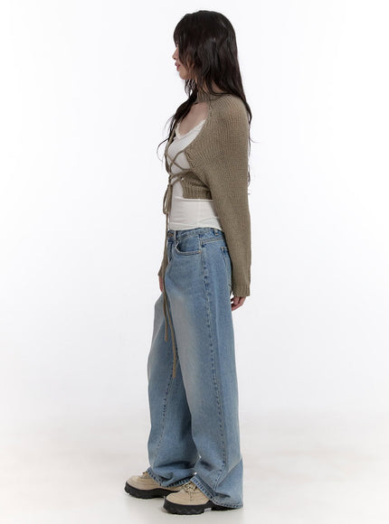 Catherine Washed Wide-Leg Jeans CF512