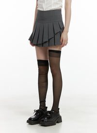 unbalanced-pleated-mini-skirt-cl412