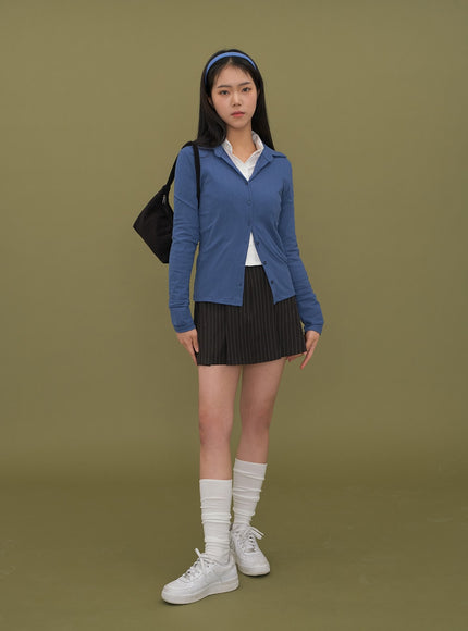 Cropped Shirt with Pockets C2601