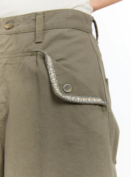 Pocket Detail Wide Leg Pants CM510