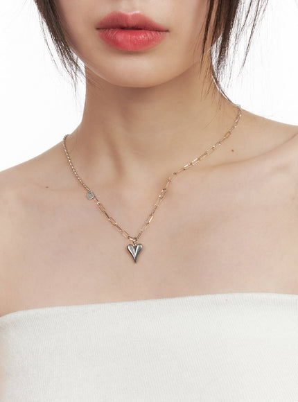 Hary Two-Line Heart Necklace CJ502