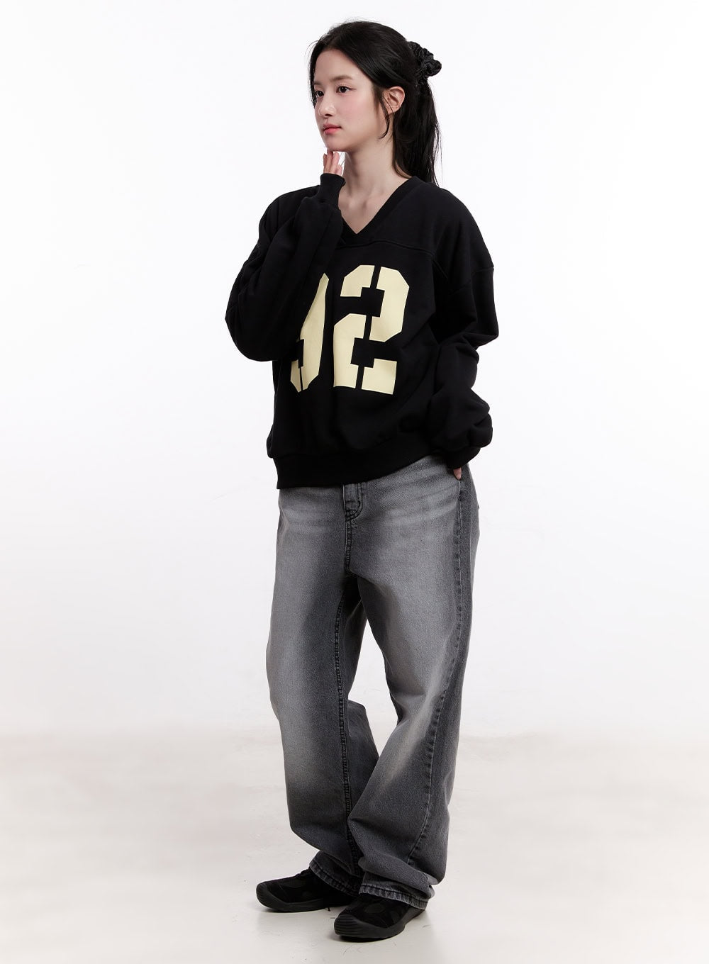 Athena Washed Wide-Leg Jeans CM527