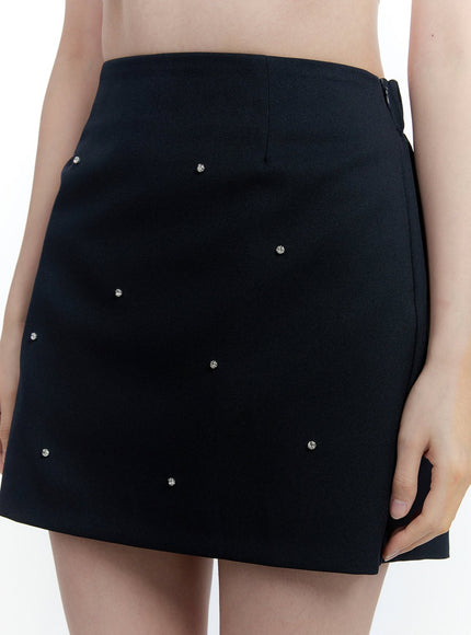 Embellished Mini A-Line Skirt CF503