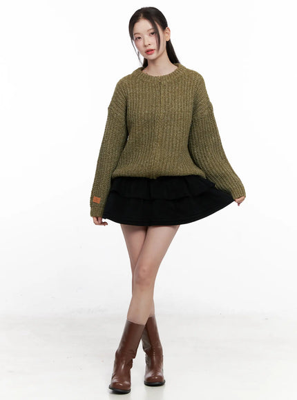 Ribbed Knit Zip-Up CO531