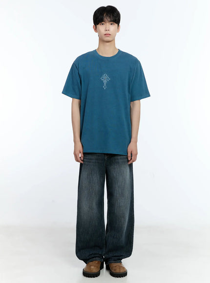 mens-vintage-blue-cross-graphic-t-shirt-il529