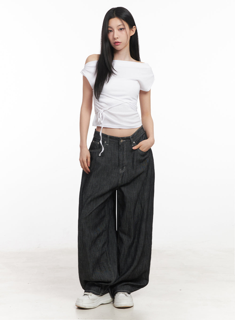 asymmetric-short-sleeve-wrap-shirt-iy516