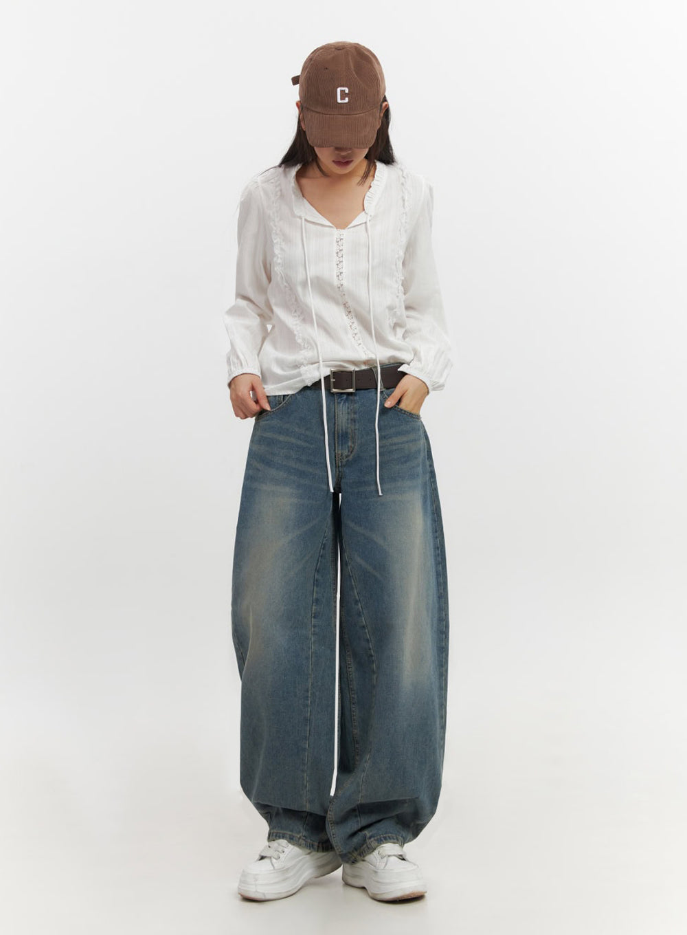 Irene Washed Baggy Jeans IF510