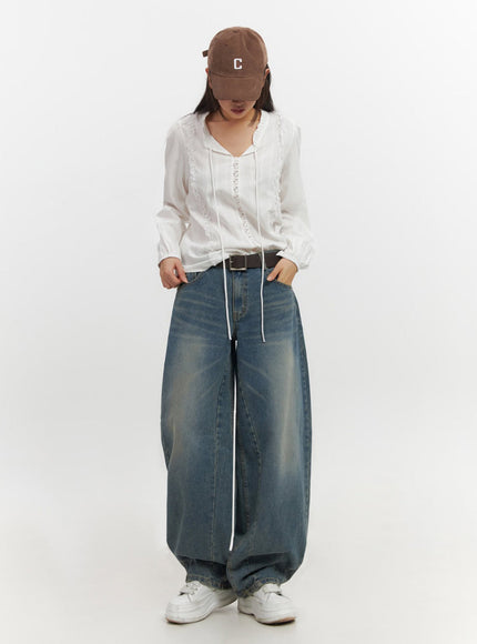 Irene Washed Baggy Jeans IF510