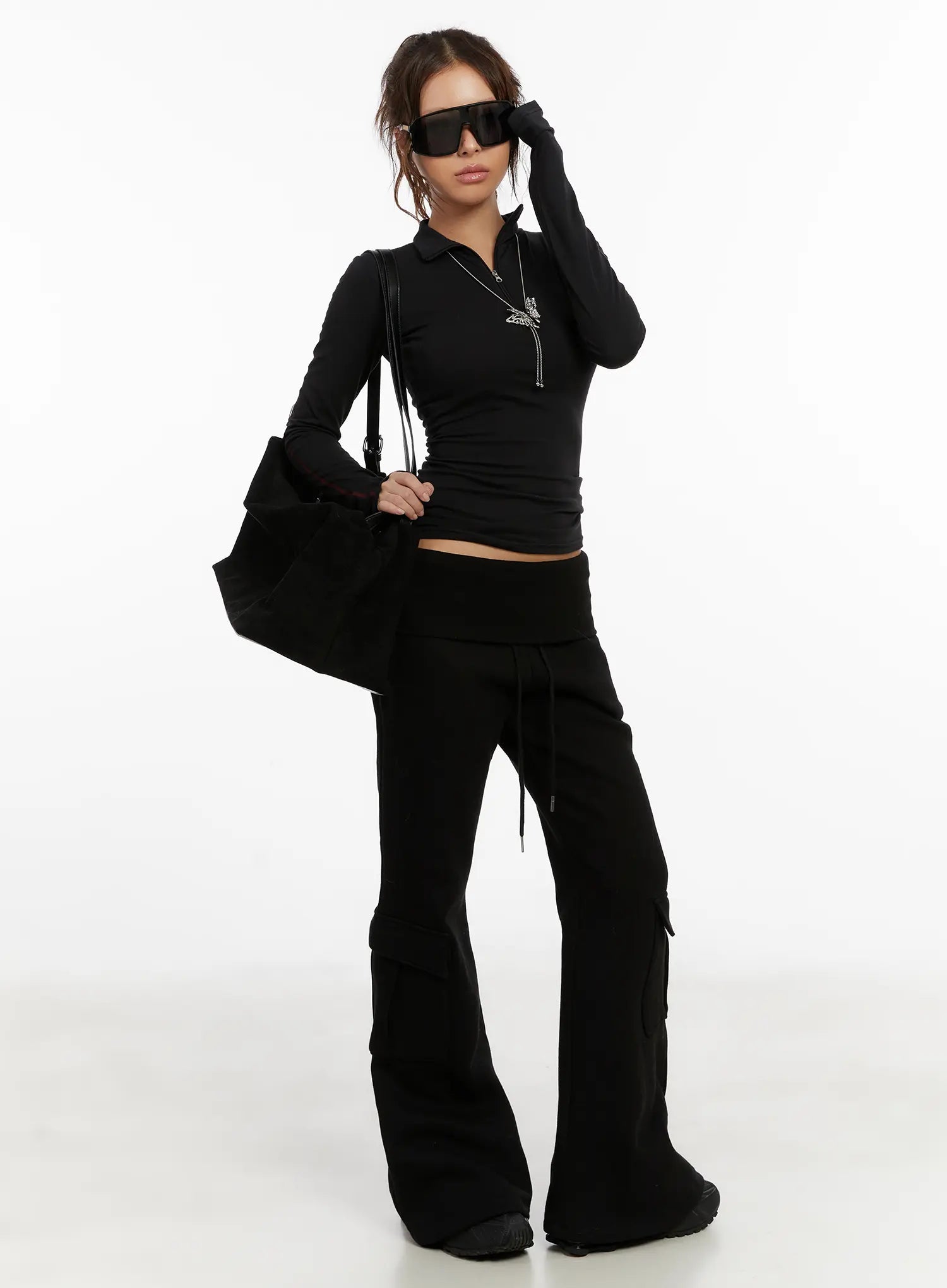 chic-half-zip-up-slim-fit-top-cd517