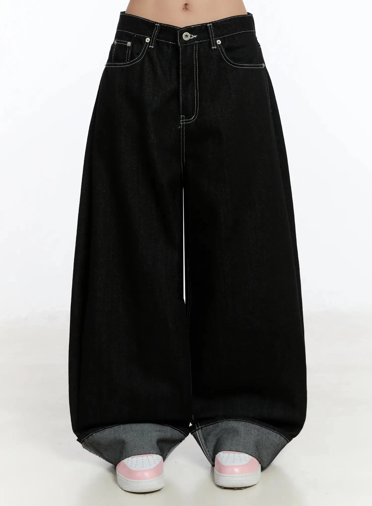 kacey-plaid-stitched-back-pocket-baggy-jeans-im513