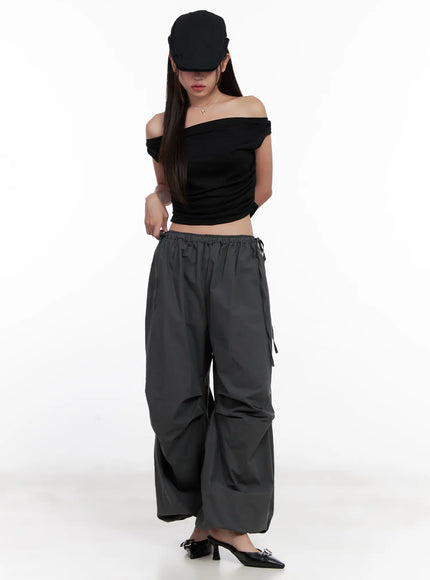 off-shoulder-draped-short-sleeve-top-cl518