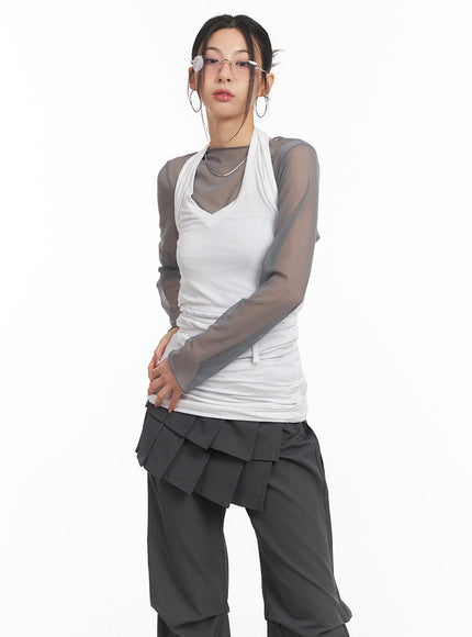 Halter-Neck Wrap Tank Top CM503