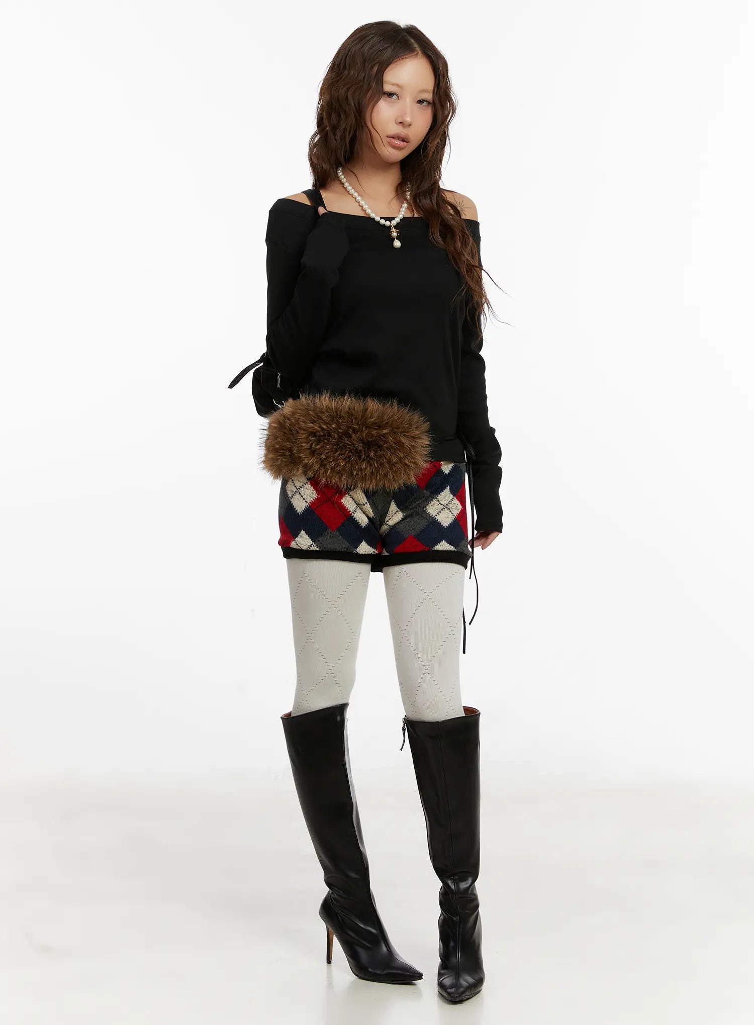 Basic Off-Shoulder Long Sleeve Top CD512