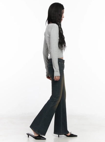 Casual V-Neck Crop Long Sleeve Shirt CN512